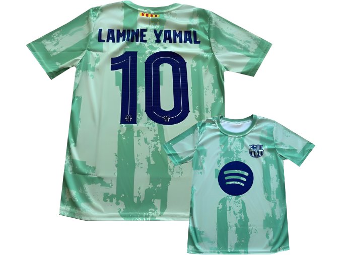 Fotbalový dres Barcelona  YAMAL zelený