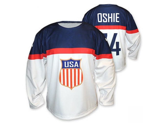 Hokejový dres USA bílý s vlastním jménem