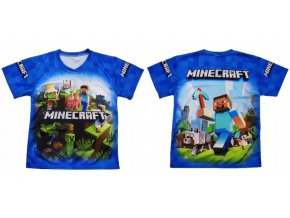 Tričko  Minecraft modrá