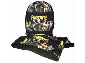 ČEPICE DĚTSKÁ S NÁKRČNÍKEM FORTNITE TMAVÁ