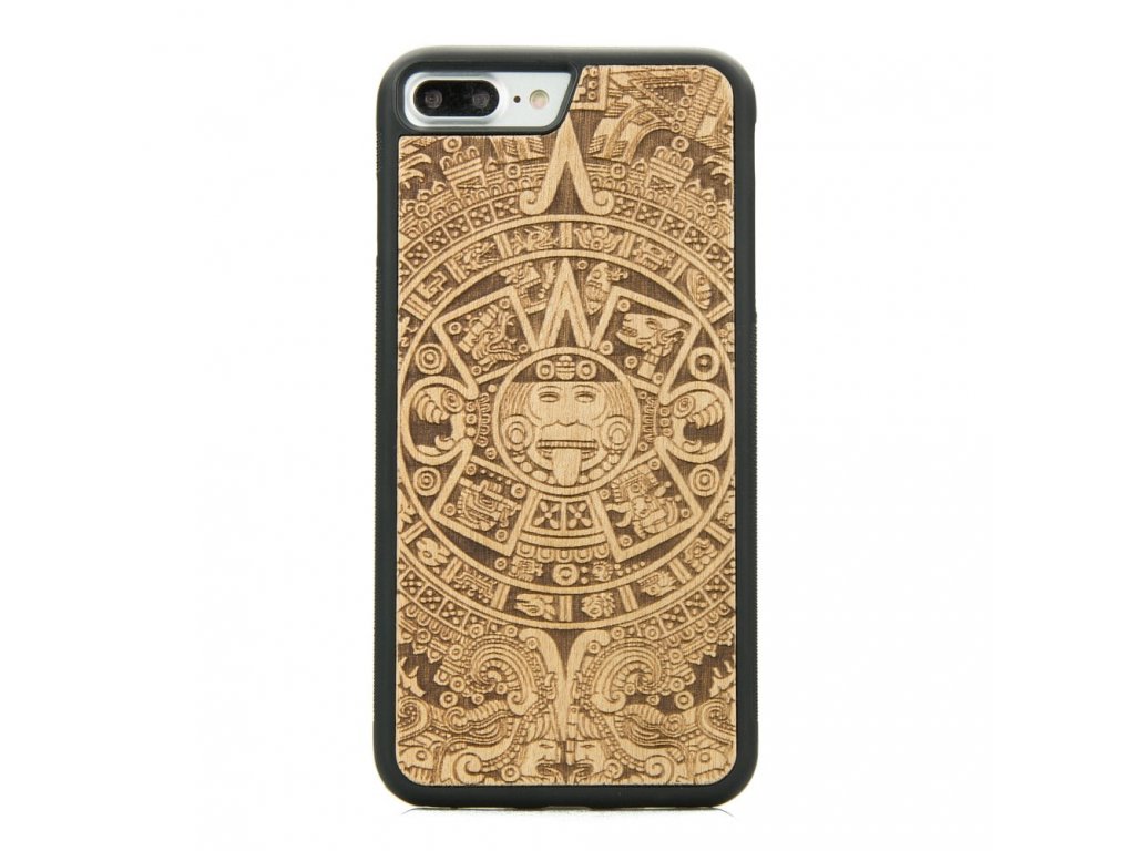 Apple iPhone 7 Plus / 8 Plus Dřevěný obal s aztéckým kalendářem Anigre