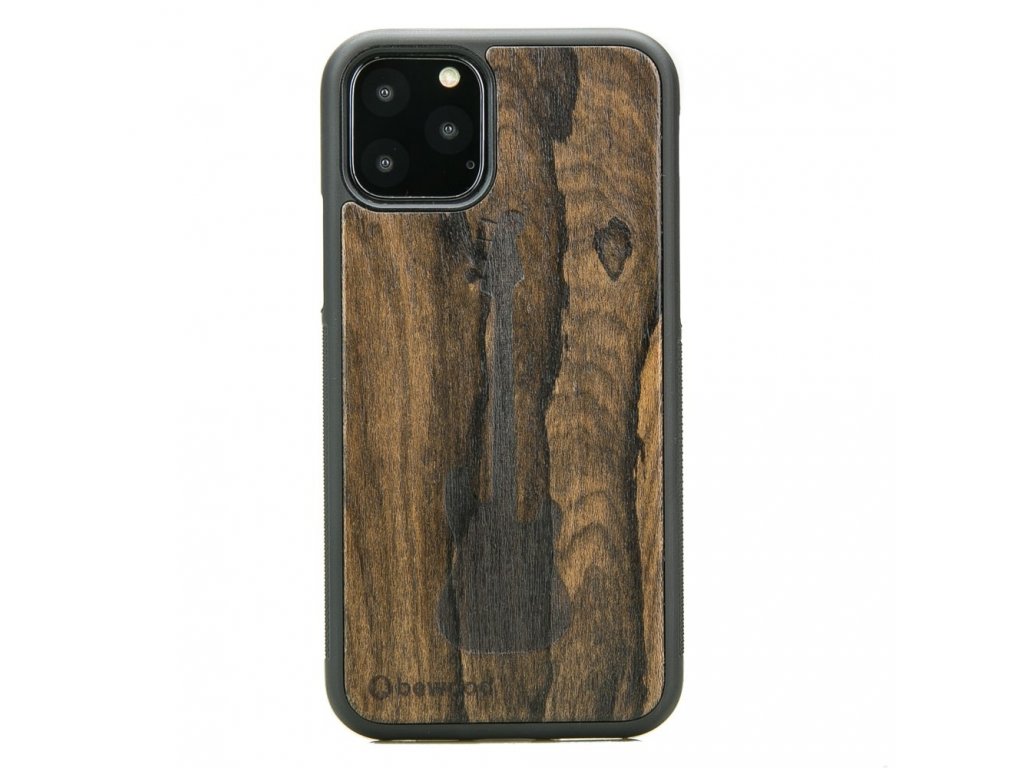iPhone 11 PRO Dřevěnej obal s kytarou z dřeva pro výrobu špičkových elektrických kytar