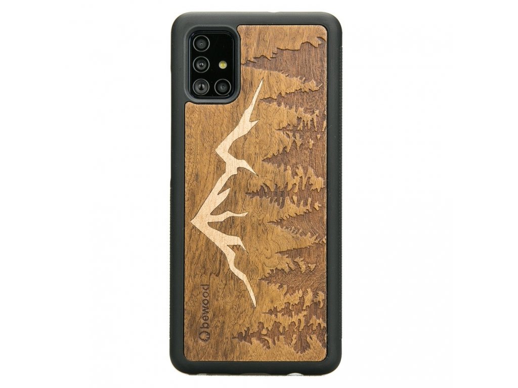 Samsung Galaxy A51 Dřevěný obal s horskými vrcholy ze dřeva z brazilských pralesů