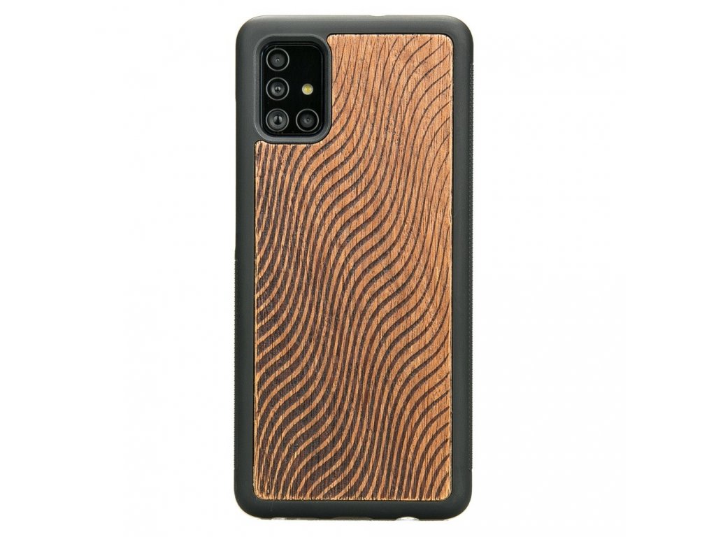 Samsung Galaxy A51 Obal ze dřeva Merbau Vlny
