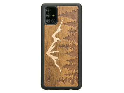Samsung Galaxy A71 5G Dřevěný obal s horskými vrcholy ze dřeva z brazilských pralesů