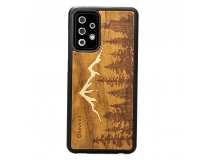 Samsung Galaxy A72 5G Dřevěný obal s horskými vrcholy ze dřeva z brazilských pralesů