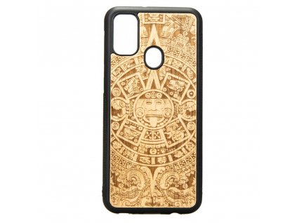 Samsung Galaxy M21 Dřevěný obal s aztéckým kalendářem Anigre