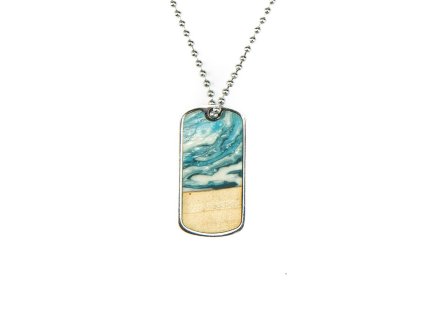 Přívěsek Resin Blue Silver