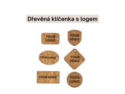 Dřevěná klíčenka s vlastním logem