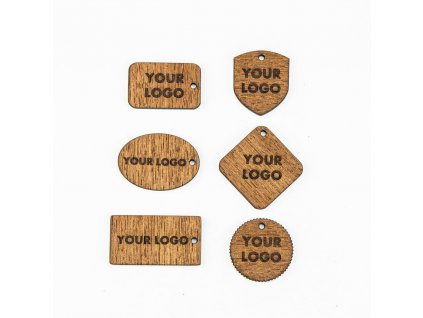 Dřevěná personalizovaná klíčenka Tvé logo Merbau