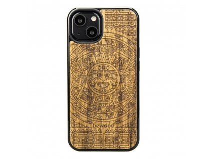 Apple iPhone 13 Dřevěnej obal s aztéckým kalendářem Frake
