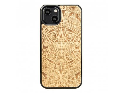 Apple iPhone 13 Dřevěný obal s aztéckým kalendářem Anigre