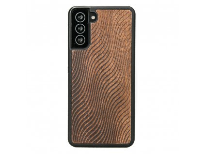 Samsung Galaxy S21 FE Obal ze dřeva Merbau Vlny