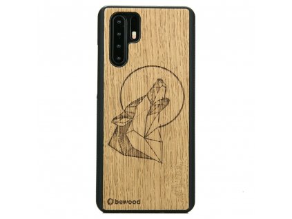 Huawei P30 Pro Dřevěný obal z dubu Vlk