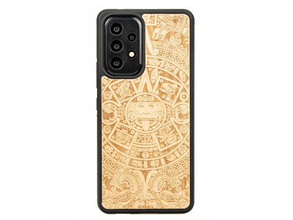 Samsung Galaxy A33 5G Dřevěný obal s aztéckým kalendářem Anigre
