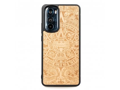 Motorola Edge 30 Dřevěný obal s aztéckým kalendářem Anigre