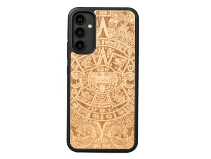 Samsung Galaxy A34 5G Dřevěný obal s aztéckým kalendářem Anigre