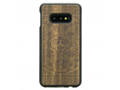 Samsung Galaxy S10e Dřevěnej obal s aztéckým kalendářem Frake
