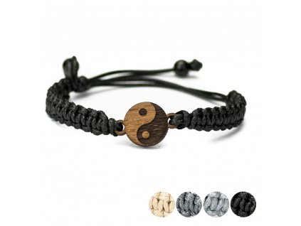 Bavlněný náramek Yin Yang Merbau