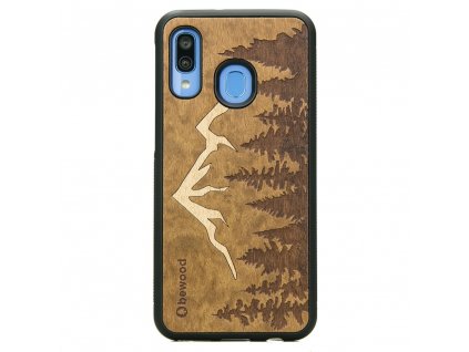 Samsung Galaxy A40 Dřevěný obal s horskými vrcholy ze dřeva z brazilských pralesů