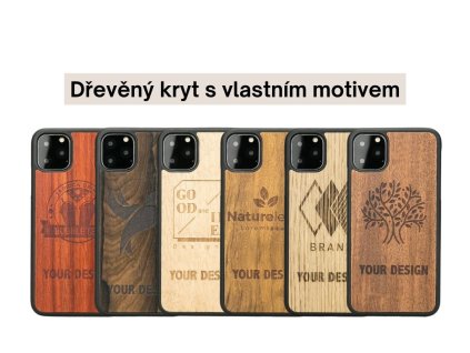 Dřevěný kryt s gravírováním textu či loga