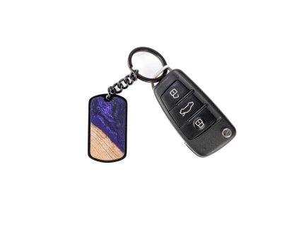 Dřevěná klíčenka - Fialová