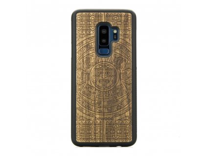 Samsung Galaxy S9+ Dřevěnej obal s aztéckým kalendářem Frake
