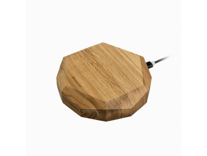 Bezdrátová nabíječka Geometric QI 15W Dub