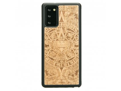 Samsung Galaxy Note 20 Dřevěný obal s aztéckým kalendářem Anigre
