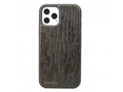 Apple iPhone 12 / 12 Pro Dřevěný obal z kouřovýho dubovýho dřeva