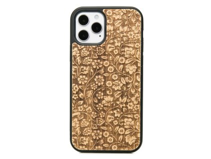 Apple iPhone 12 / 12 Pro Dřevěnej obal Anigre Flowers