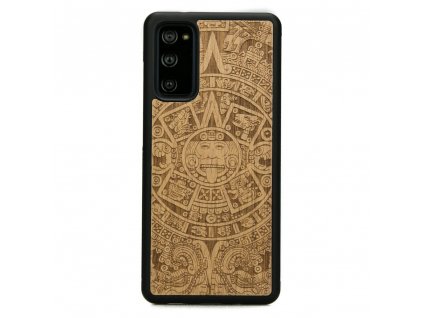 Samsung Galaxy S20 FE Dřevěný obal s aztéckým kalendářem Anigre
