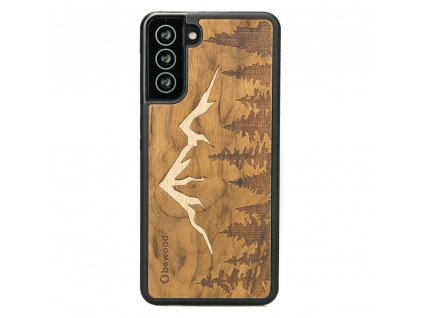 Samsung Galaxy S21 Dřevěný obal s horskými vrcholy ze dřeva z brazilských pralesů