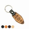 Dřevěná klíčenka kožená - Journey Merbau