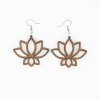 Dřevěné náušnice LOTUS Merbau