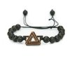 Dřevěný náramek Trojúhelník Merbau Kámen