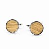 Dřevěné manžetové knoflíčky 06 OAK 18MM
