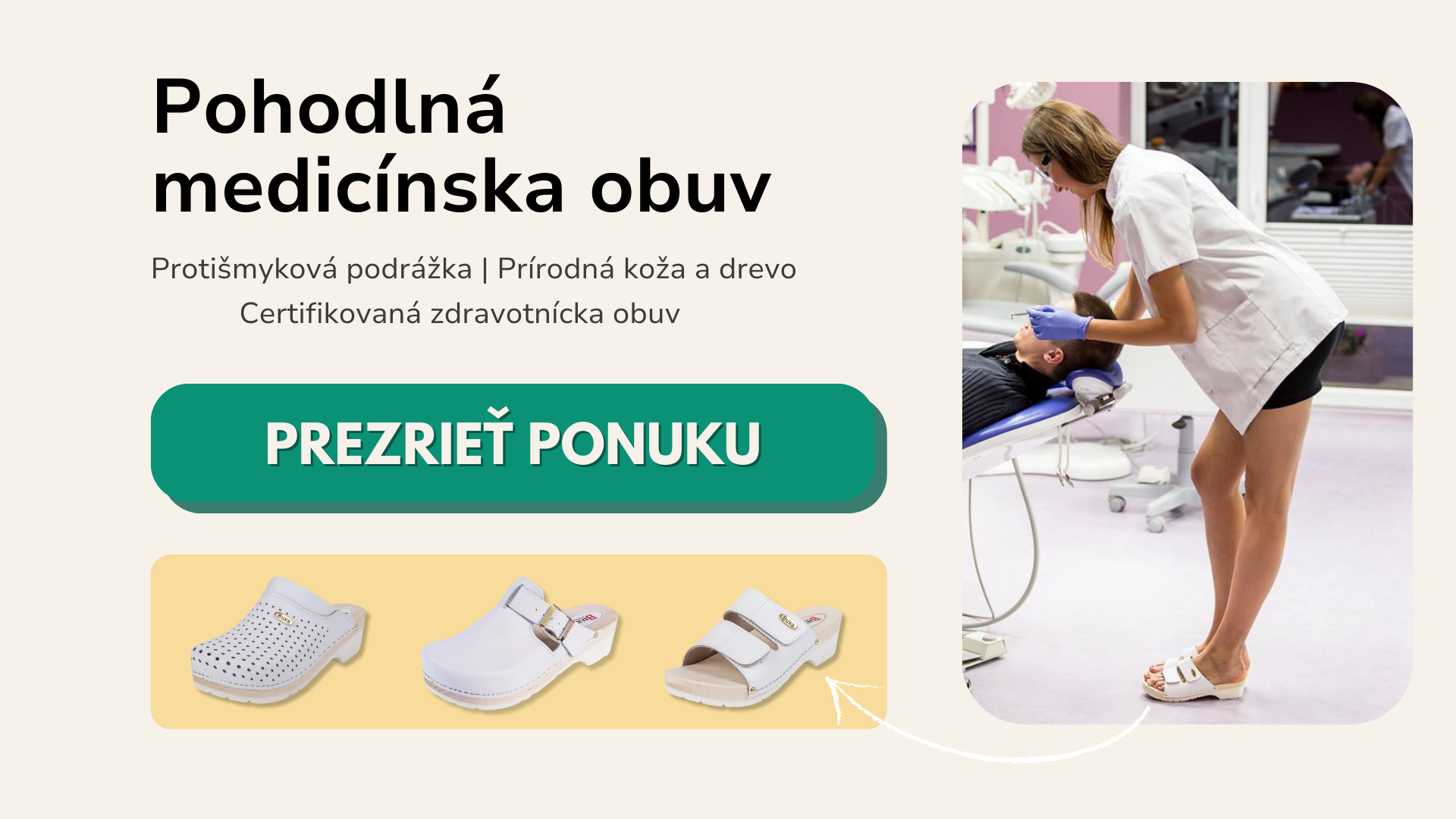 Drevaky na gumenej podrážke