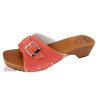 Dámske Dreváky Šľapky R70 Červený Semiš