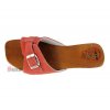 Dámske Dreváky Šľapky R70 Červený Semiš