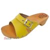 Dámske Dreváky Šľapky W30 Žlté