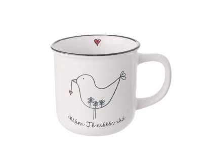 1 O0028 hrnek mam te moc rad ptacek