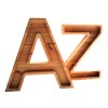 Drevené dekoratívne písmeno