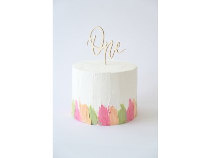 Umělý dort - bílý barevné spodní lemování