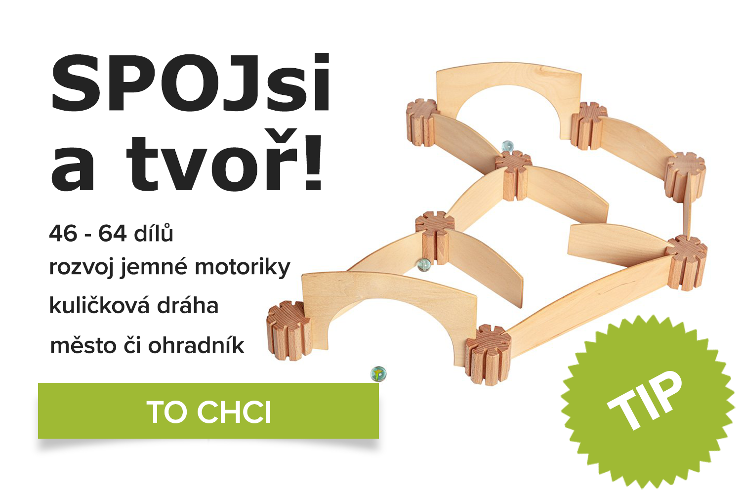 SPOJsi a tvoř dřevěná stavebnice Truhlářství Spáčil mobil