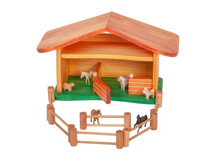 farma s ohrádkou, ranč, domeček, stáj, betlém, truhlářství spáčil, dřevené