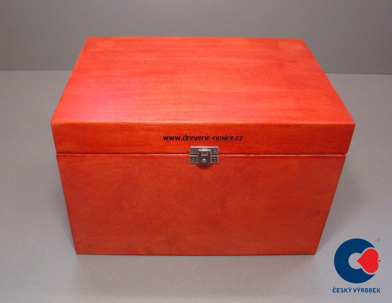 Dárková krabička, dřevěná, 31x22x20cm odstín: třešeň