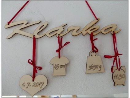 Jméno s porodními údaji na míru