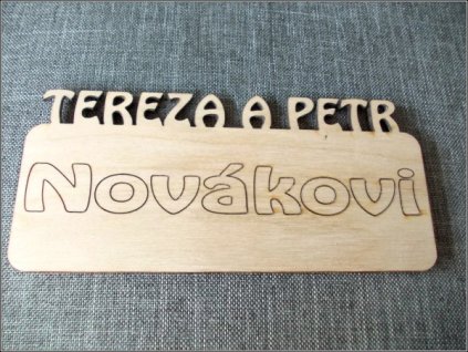 Cedulka na dveře - jmenovka 3.