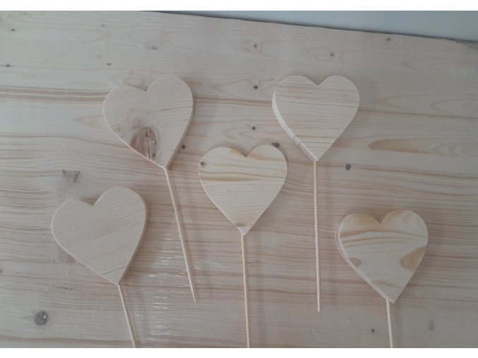 Zápich srdce masiv 8x8 cm